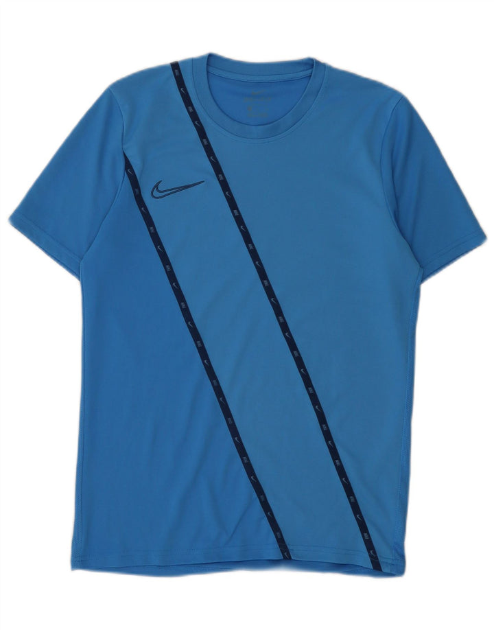 Nike Mens Dri Fit Graphic T-Shirt Top Medium Blue Polyester