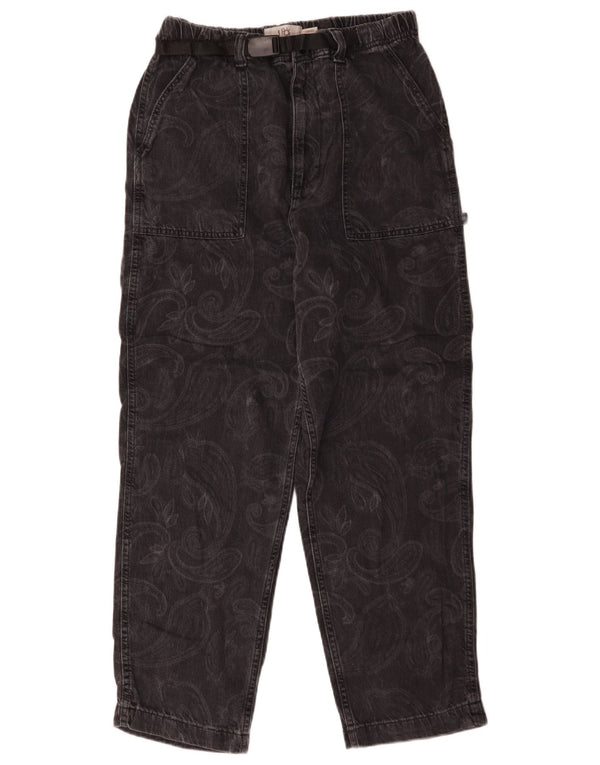 Urban Outfitters Mens Tapered Jeans W30 L26 Black Paisley Cotton
