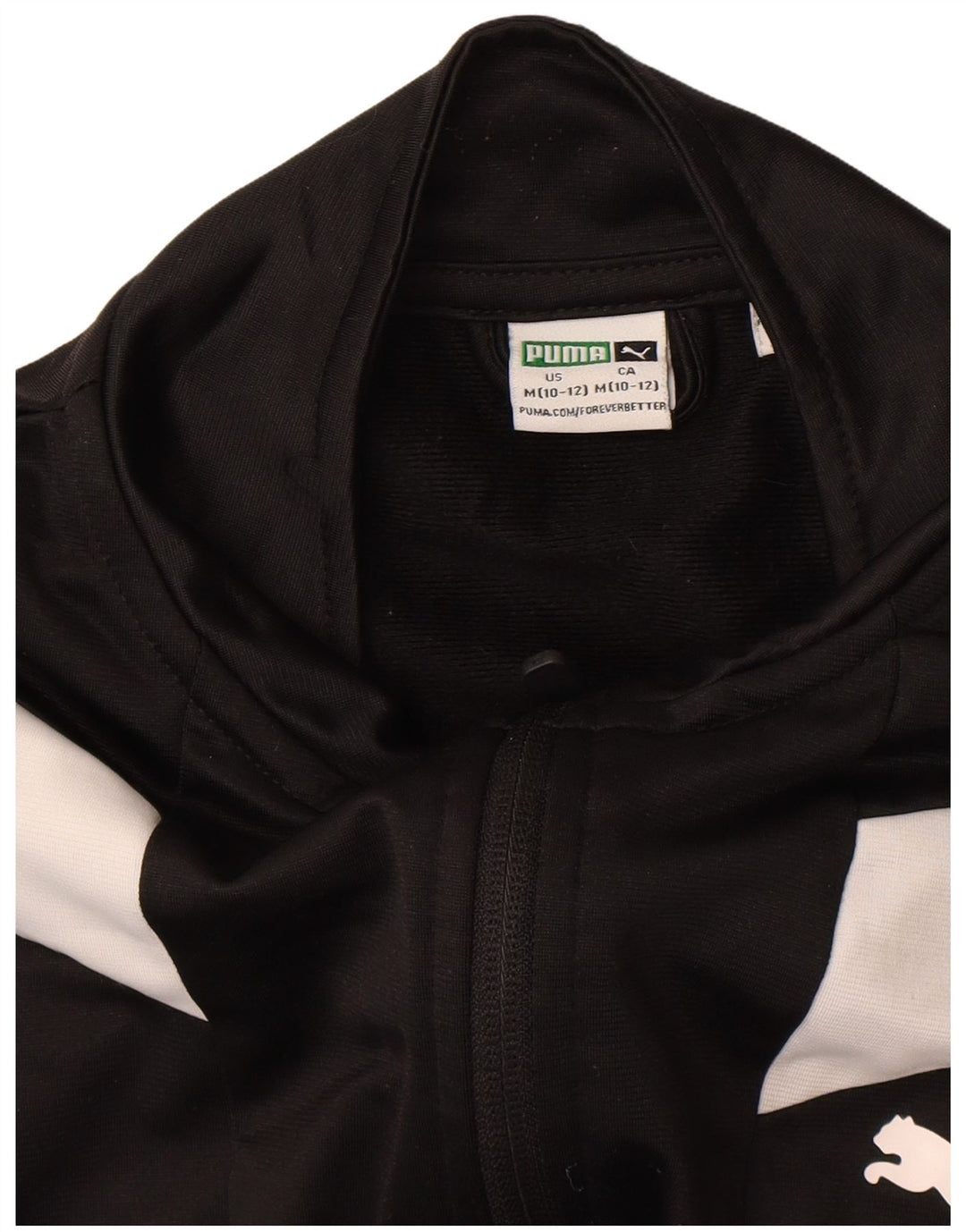 Puma Boys Graphic Tracksuit Top Jacket 10-11 Years Medium Black Colourblock