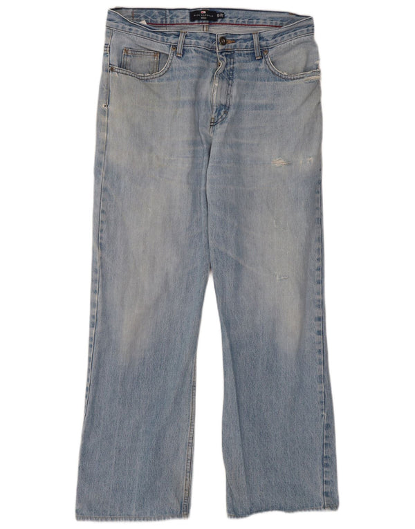 Marks & Spencer Mens Blue Harbour Bootcut Jeans W34 L31 Blue Cotton