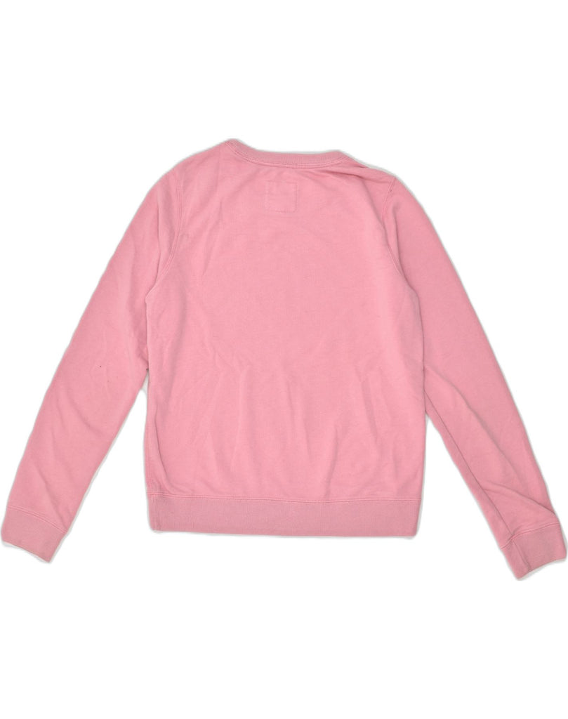 JACK WILLS Womens Graphic Sweatshirt Jumper UK 10 Small Pink Cotton | Vintage Jack Wills | Thrift | Second-Hand Jack Wills | Used Clothing | Messina Hembry 