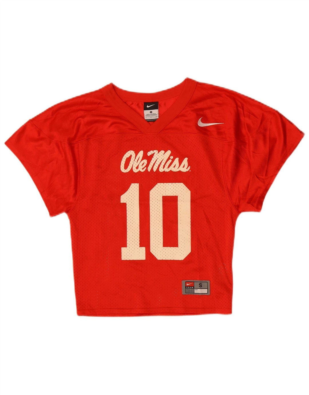 NIKE Womens Crop Graphic T-Shirt Top UK 8 Small Red Polyester