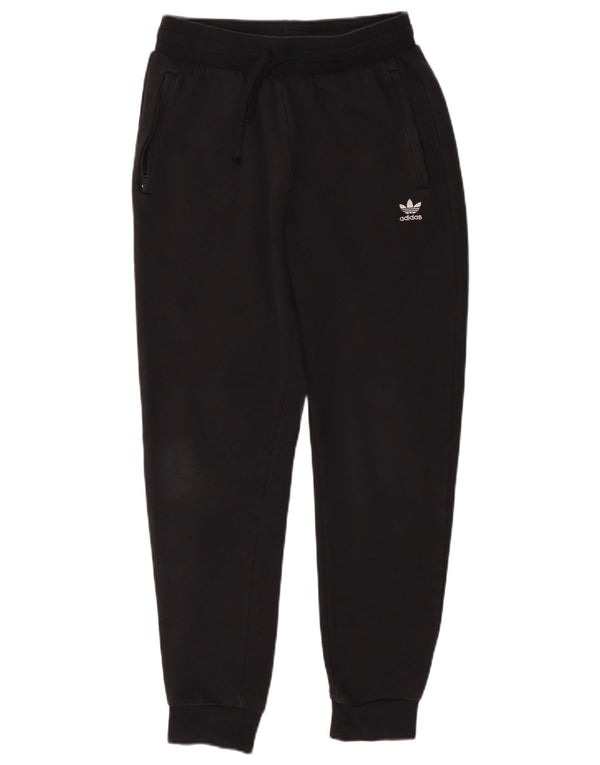 Adidas Boys Tracksuit Trousers Joggers 13-14 Years Black Cotton
