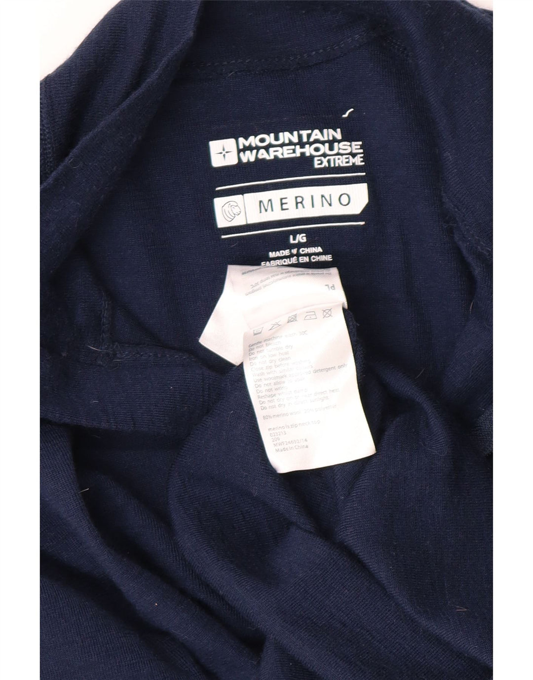 MOUNTAIN WAREHOUSE Womens Zip Neck Jumper Sweater UK 16 Large Navy Blue Vintage Mountain Warehouse and Second-Hand Mountain Warehouse from Messina Hembry 