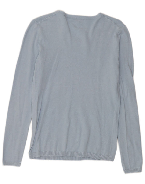 Tommy Hilfiger Womens Crew Neck Jumper Sweater UK 6 XS Blue