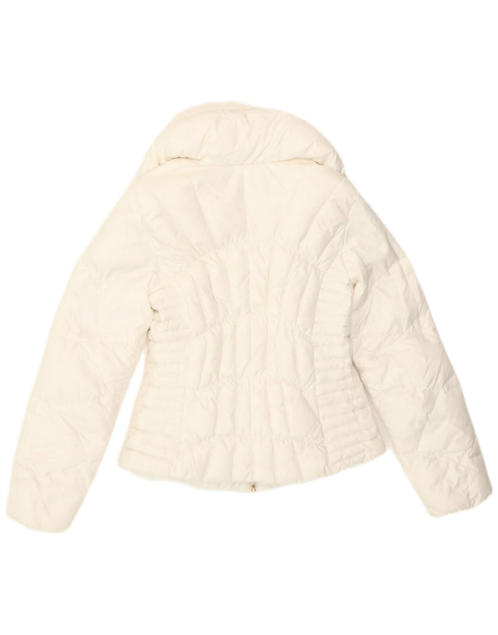 Guess Womens Oversized Padded Jacket UK 6 XS White Polyester
