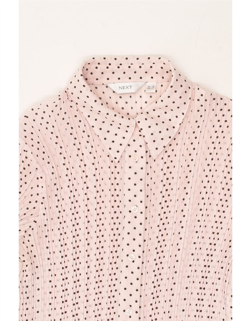 NEXT Womens Shirt UK 16 Large Pink Polka Dot | Vintage Next | Thrift | Second-Hand Next | Used Clothing | Messina Hembry 