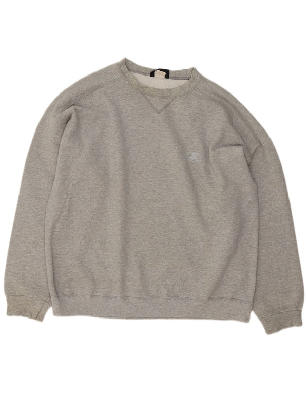 Starter Mens Sweatshirt Jumper XL Grey Flecked
