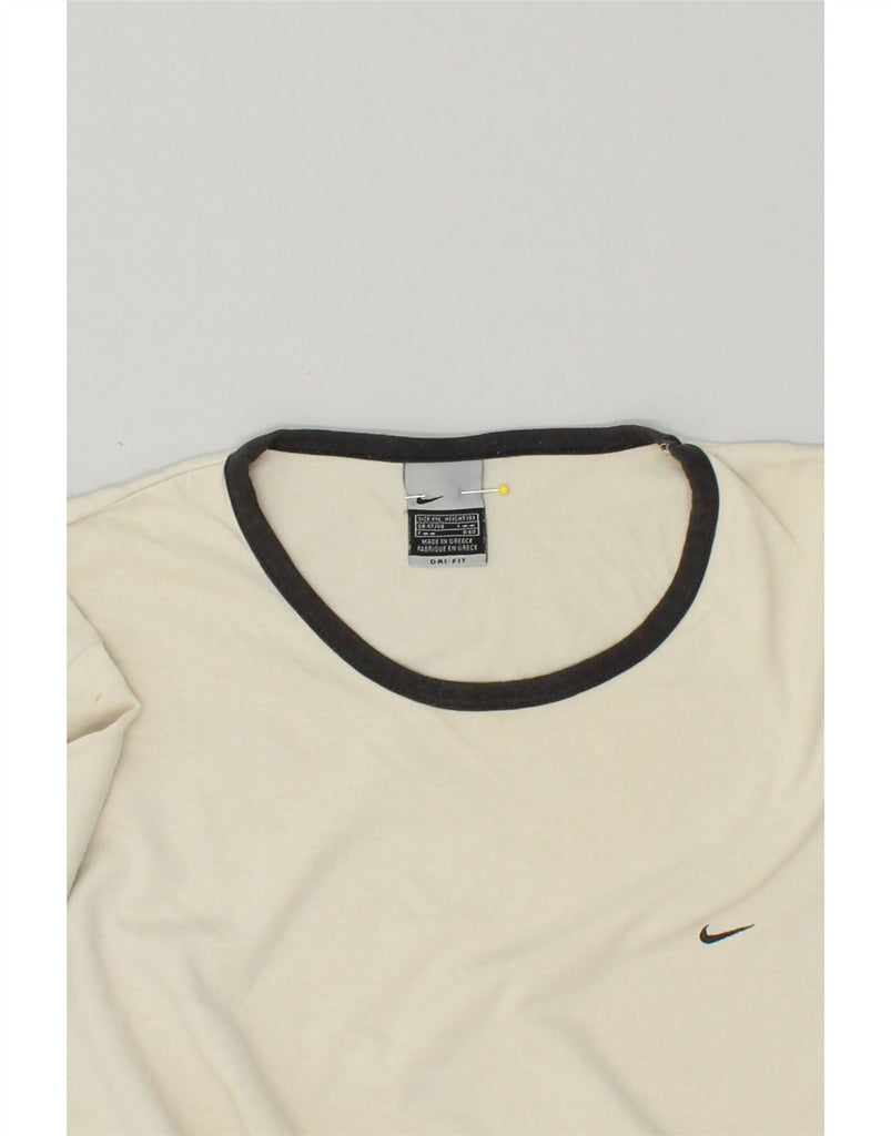 NIKE Mens Dri Fit T-Shirt Top UK 47/48 2XL Beige Cotton | Vintage Nike | Thrift | Second-Hand Nike | Used Clothing | Messina Hembry 