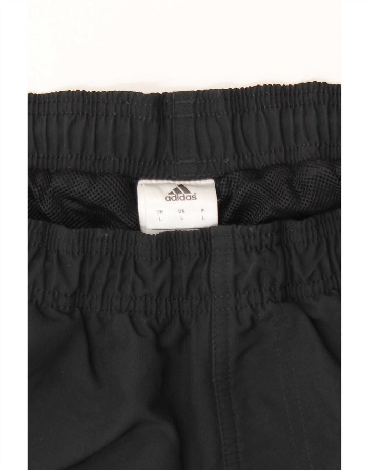 Adidas Mens Tracksuit Trousers Large Black Polyester Sports