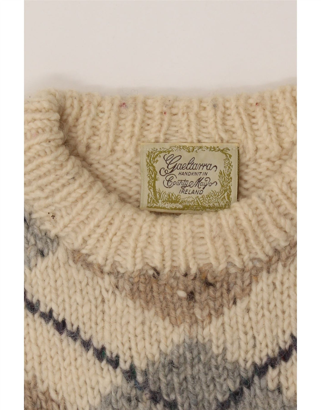 GAELTARRA Womens Crew Neck Jumper Sweater UK 10  Small Beige Vintage Gaeltarra and Second-Hand Gaeltarra from Messina Hembry 