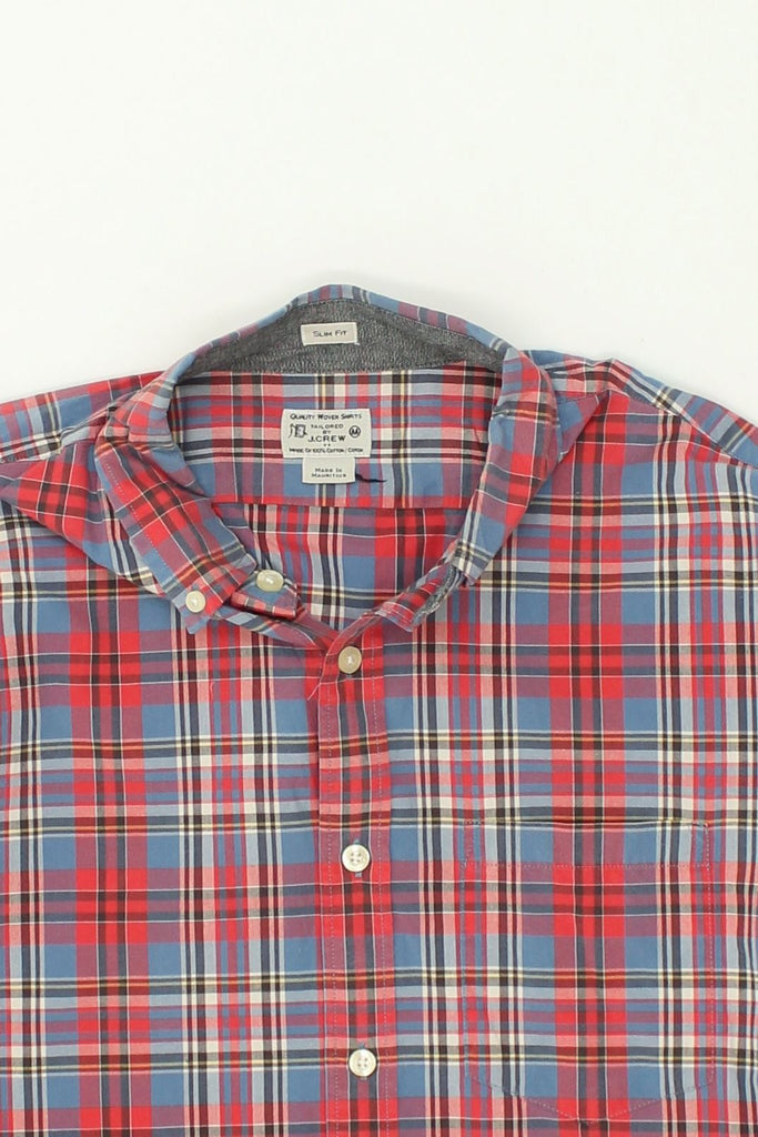 J. CREW Mens Slim Fit Shirt Medium Red Check Cotton | Vintage J. Crew | Thrift | Second-Hand J. Crew | Used Clothing | Messina Hembry 