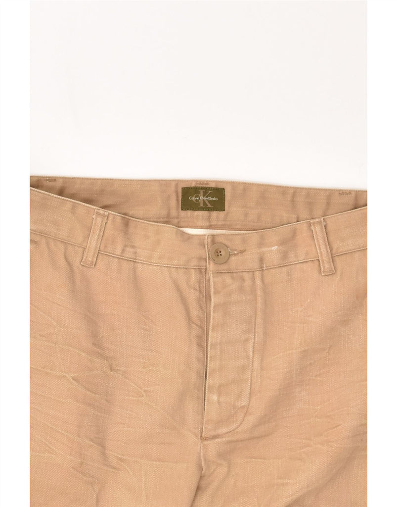 CALVIN KLEIN Mens Straight Chino Trousers W33 L34 Beige Cotton | Vintage Calvin Klein | Thrift | Second-Hand Calvin Klein | Used Clothing | Messina Hembry 