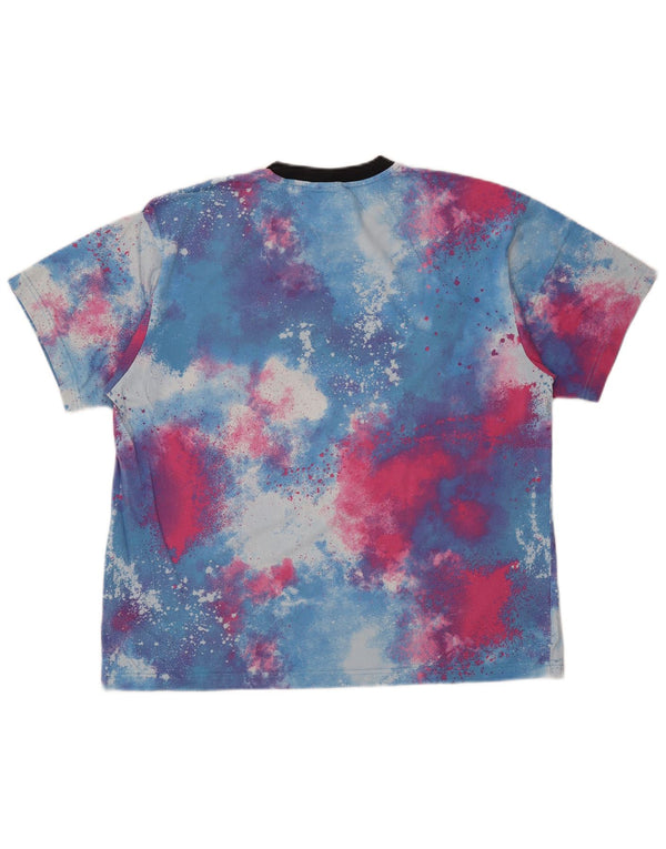Adidas Mens T-Shirt Top Large Multicoloured Tie Dye Cotton
