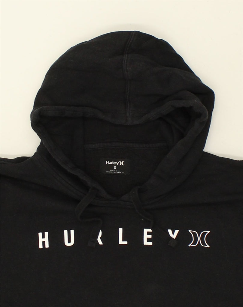 HURLEY Mens Graphic Hoodie Jumper Small Black Cotton | Vintage Hurley | Thrift | Second-Hand Hurley | Used Clothing | Messina Hembry 