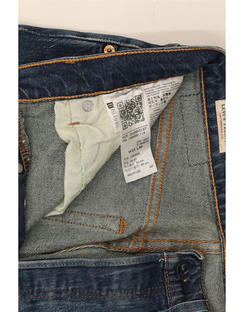LEVI'S Womens 501 Straight Jeans W25 L30 Blue Cotton Vintage Levi's and Second-Hand Levi's from Messina Hembry 