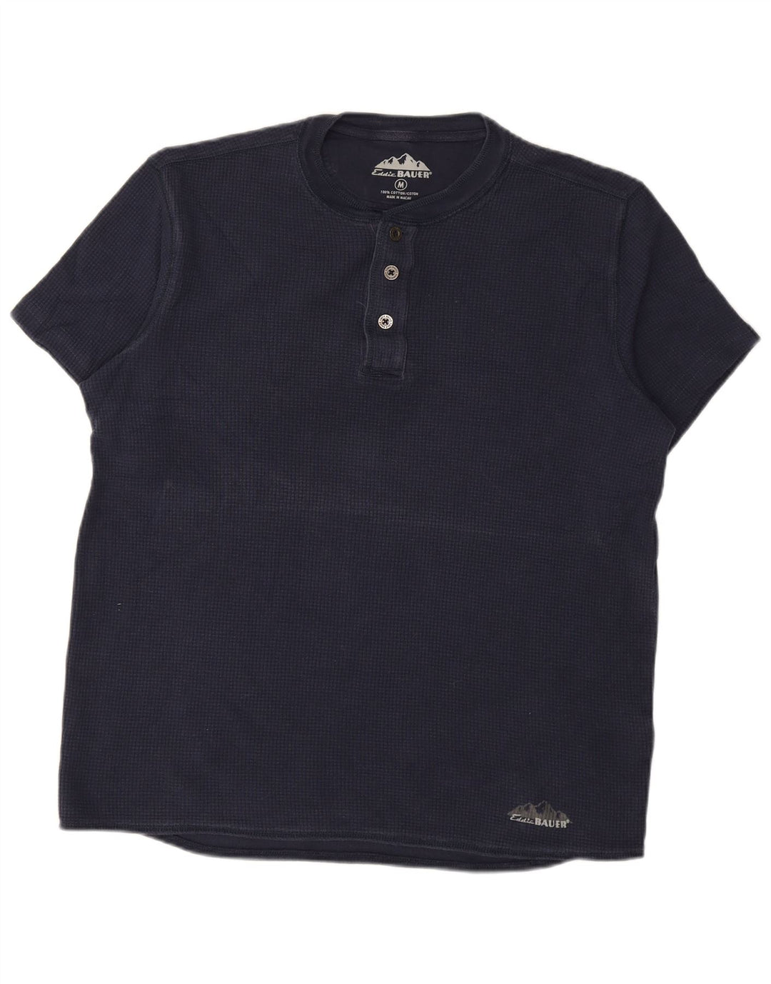 EDDIE BAUER Mens T-Shirt Top Medium Navy Blue Cotton
