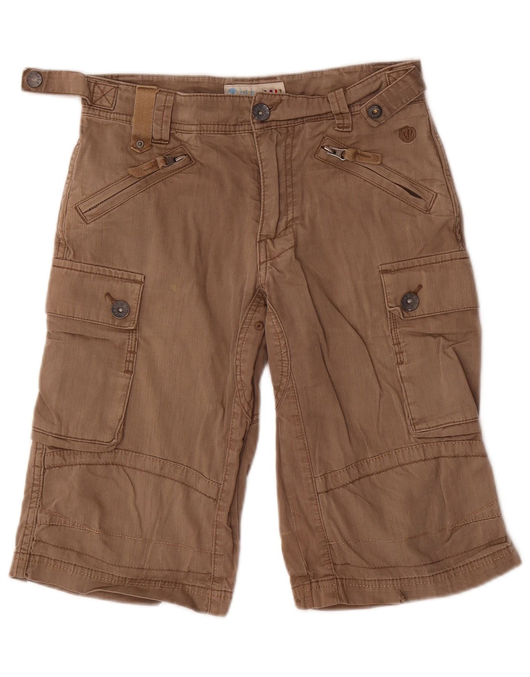 Fat Face Boys Cargo Shorts 11-12 Years W28 Brown Cotton