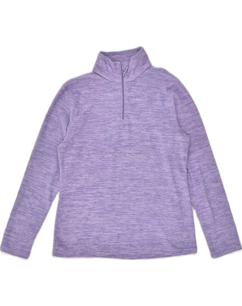 MOUNTAIN WAREHOUSE Womens Zip Neck Fleece Jumper UK 14 Large Purple | Vintage Mountain Warehouse | Thrift | Second-Hand Mountain Warehouse | Used Clothing | Messina Hembry 