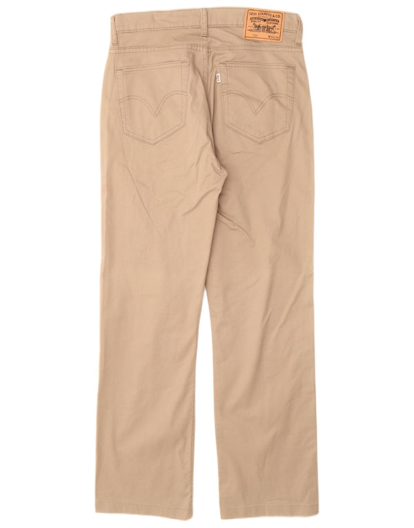 Levi's Mens 752 Straight Casual Trousers W32 L31 Beige Cotton