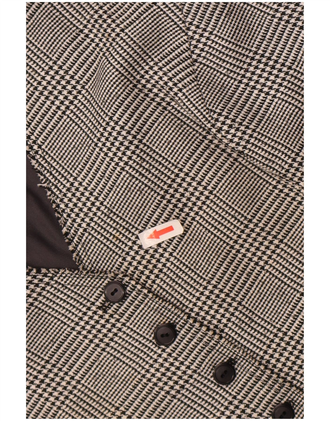 Vintage Womens Waistcoat UK 16 Large Grey Houndstooth