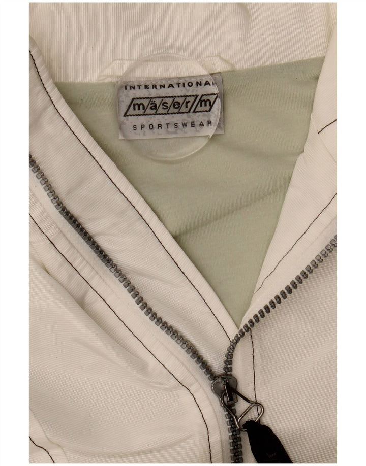 Maser M Womens Oversized Anorak Jacket UK 16 Large White Polyester