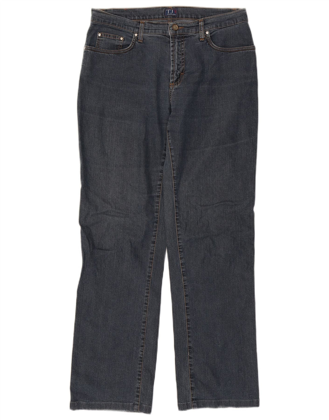 Trussardi Womens Straight Jeans W31 L29 Navy Blue Cotton