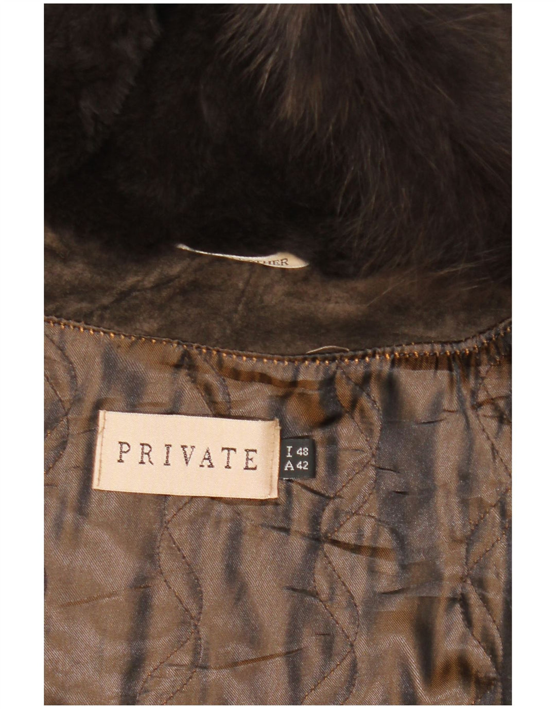 Private Womens Hooded Suede Jacket IT 48 XL Brown