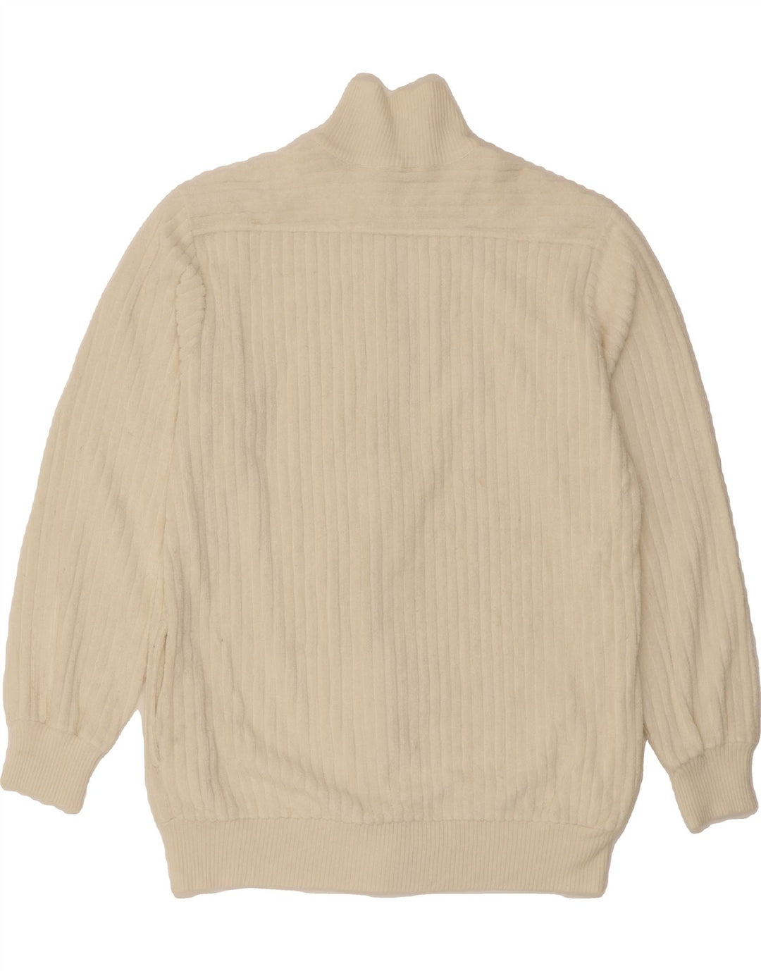 VINTAGE Womens Cardigan Sweater UK 16 Large Beige Vintage Vintage and Second-Hand Vintage from Messina Hembry 