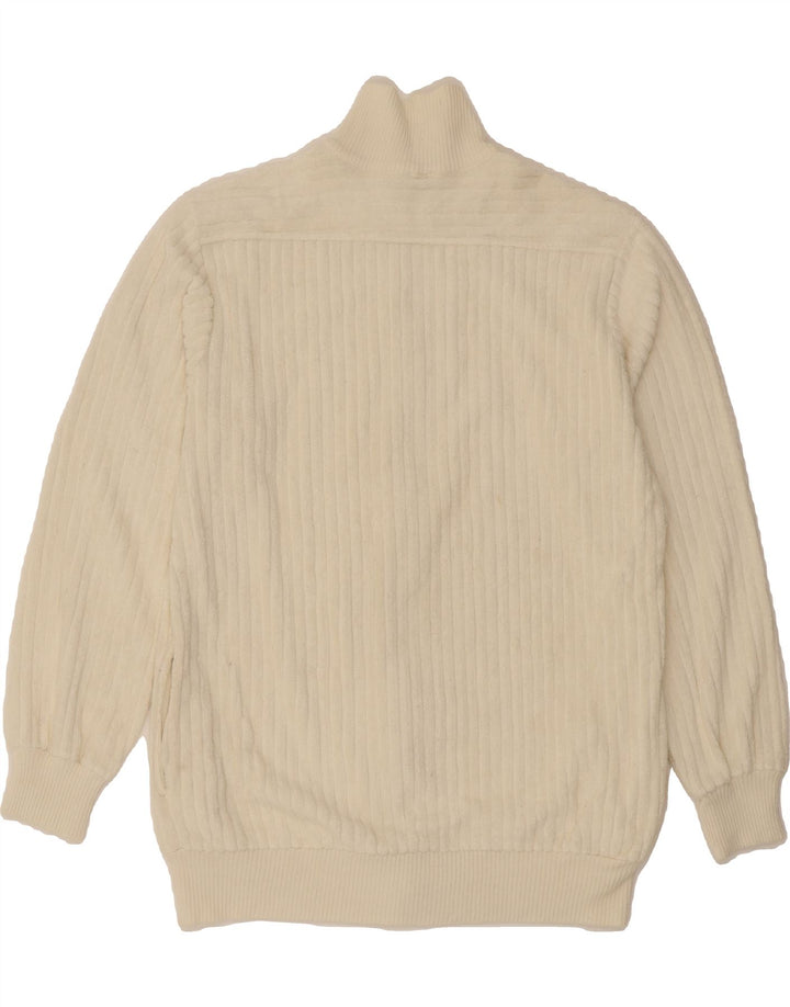 VINTAGE Womens Cardigan Sweater UK 16 Large Beige Vintage Vintage and Second-Hand Vintage from Messina Hembry 