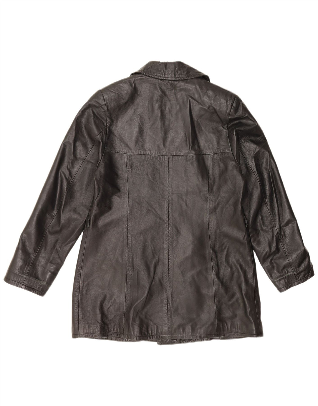 Vintage Womens Leather Jacket UK 18 XL Black Leather