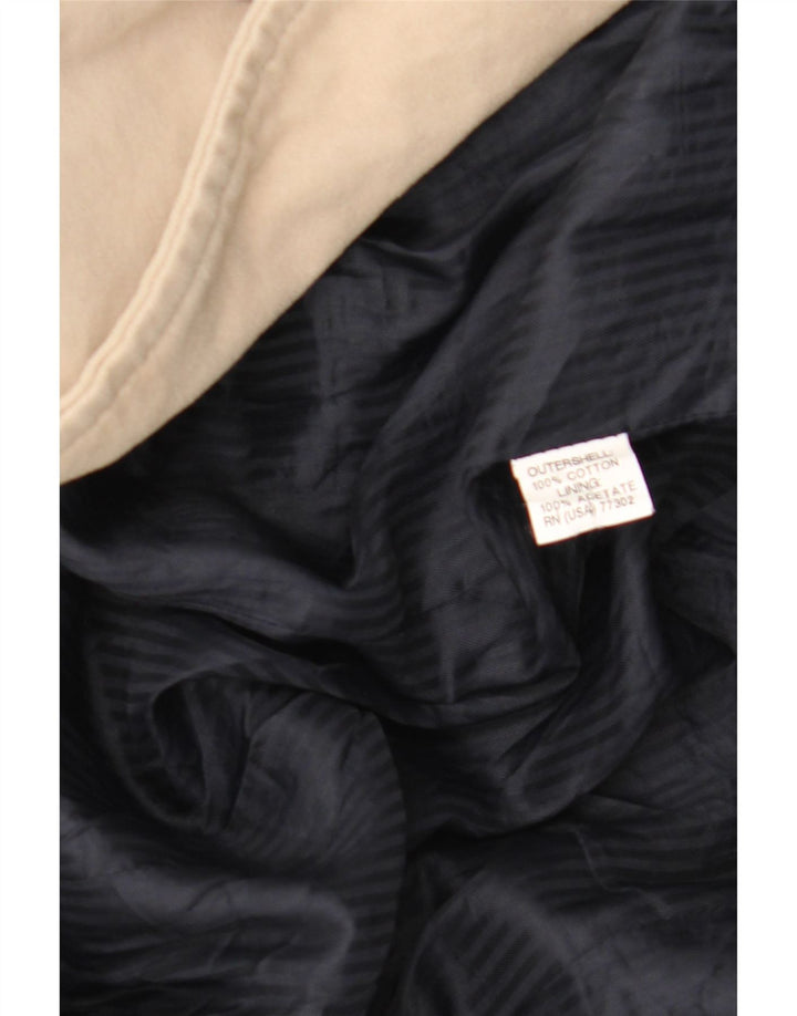 Zara Womens Overcoat UK 14 Large Beige Cotton
