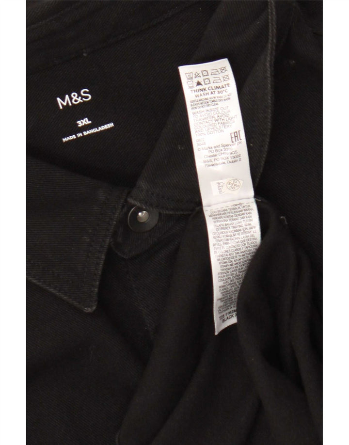 Marks & Spencer Mens Denim Shirt 3XL Black Cotton