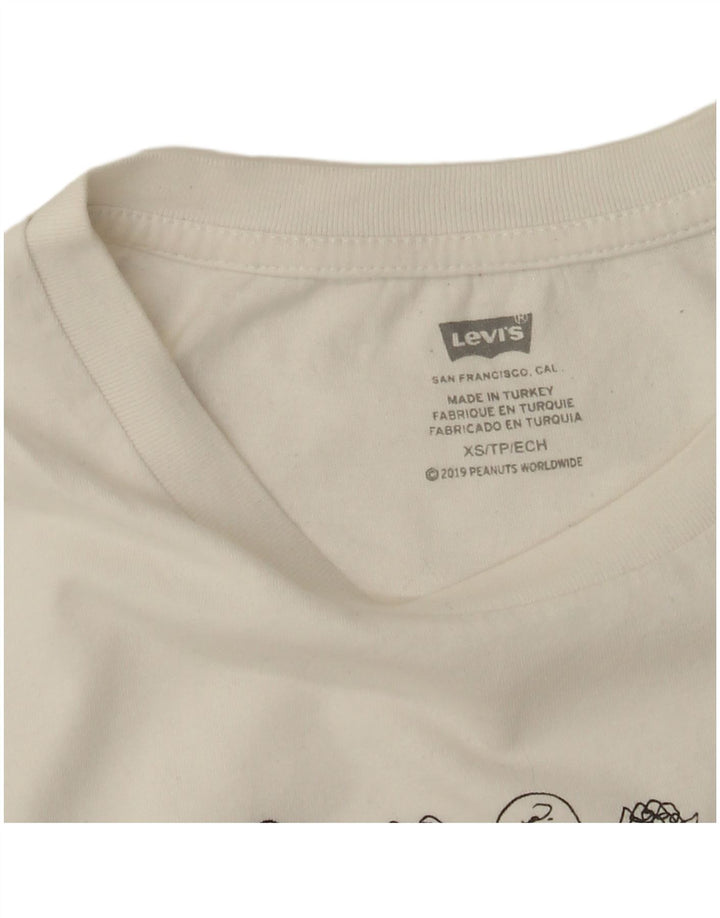 Levi's Womens Peanuts Graphic T-Shirt Top UK 6 XS White