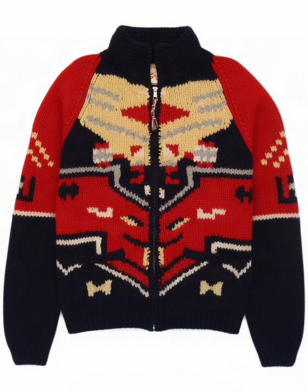 Shenandoah Womens Cardigan Sweater UK 12 Medium Black Geometric Novelty