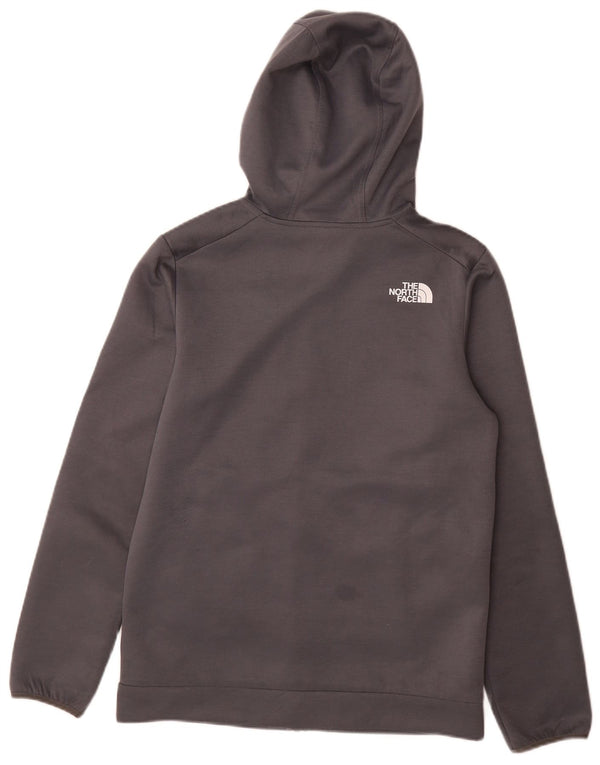 The North Face Boys Zip Hoodie Sweater 15-16 Years 2XL Grey Polyester