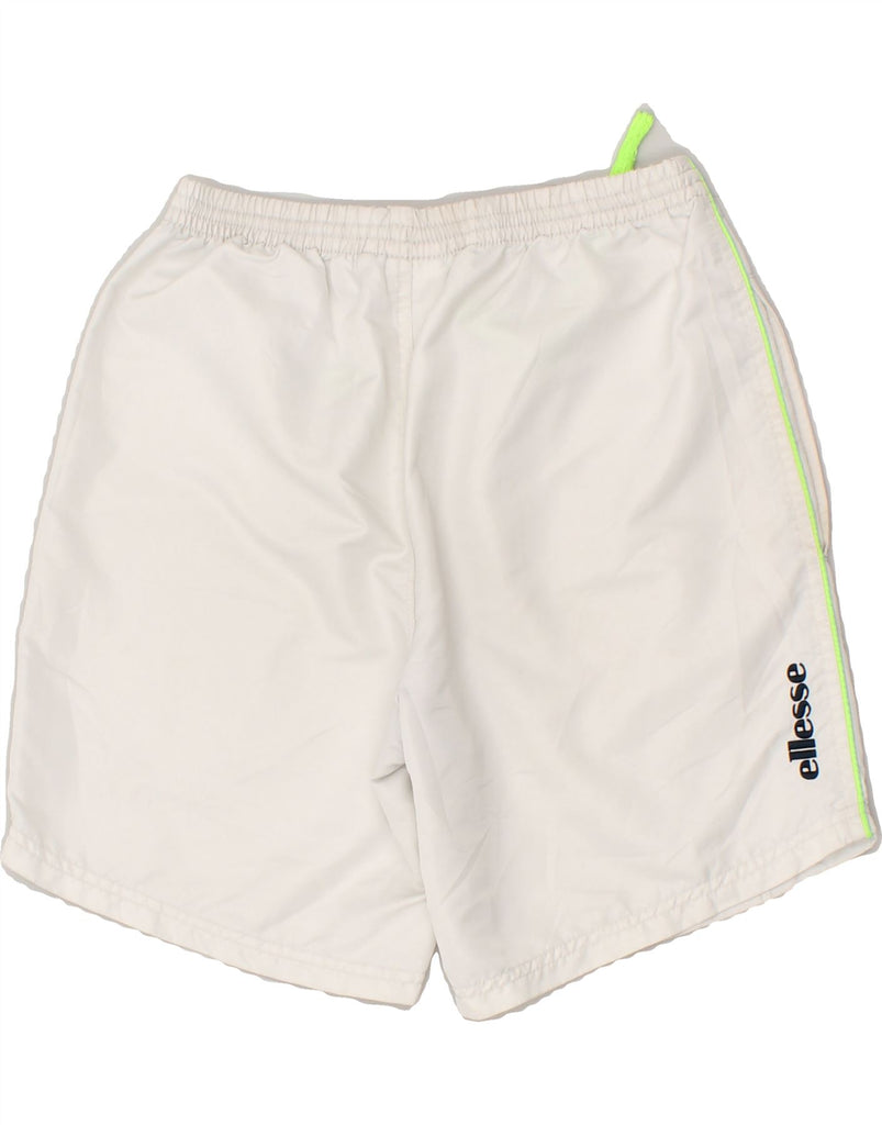 ELLESSE Boys Sport Shorts 11-12 Years White Polyester Vintage Ellesse and Second-Hand Ellesse from Messina Hembry 