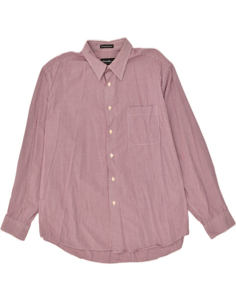 EDDIE BAUER Mens Shirt XL Maroon Check Cotton | Vintage Eddie Bauer | Thrift | Second-Hand Eddie Bauer | Used Clothing | Messina Hembry 