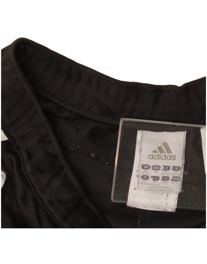 Adidas Womens Graphic Tracksuit Trousers UK 12/14 Medium Black Polyester