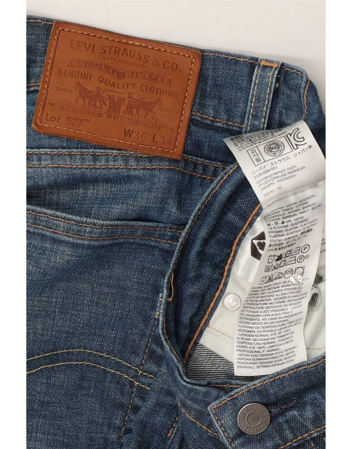 Levi's Mens 527 Bootcut Jeans W36 L30 Blue Cotton