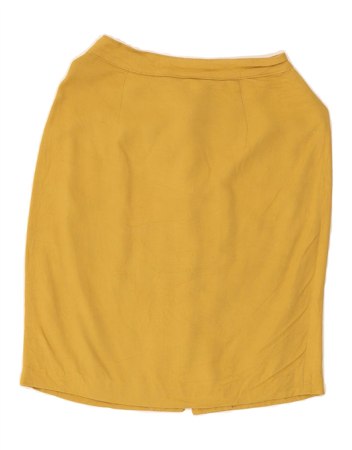 VINTAGE Womens Straight Skirt W24 XS Yellow Vintage Vintage and Second-Hand Vintage from Messina Hembry 