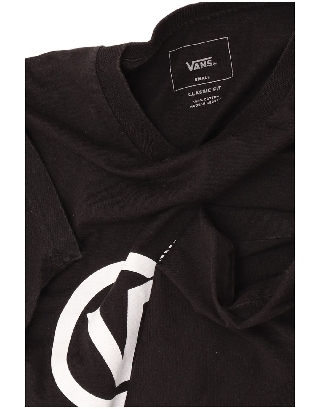 Vans Mens Graphic T-Shirt Top Small Black Cotton