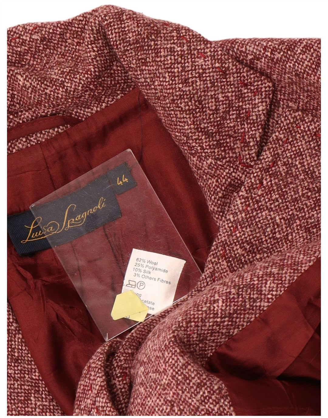 Luisa Spagnoli Womens 3 Button Blazer Jacket IT 44 Medium Red Flecked Wool