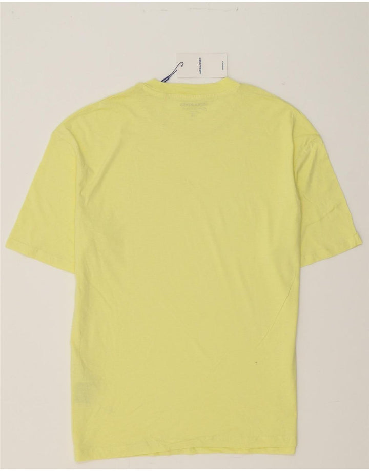 JACK & JONES Mens T-Shirt Top Small Yellow Cotton Vintage Jack & Jones and Second-Hand Jack & Jones from Messina Hembry 