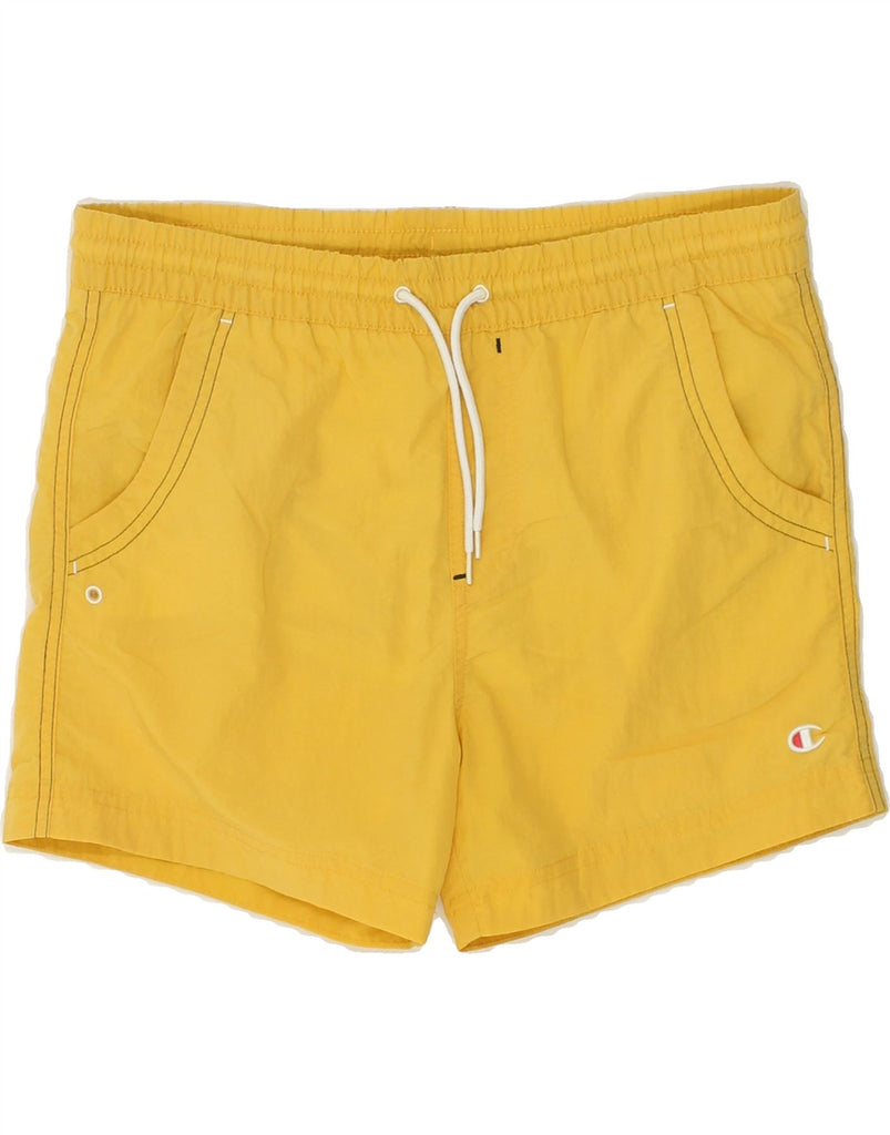 CHAMPION Boys Sport Shorts 10-11 Years Large Yellow | Vintage Champion | Thrift | Second-Hand Champion | Used Clothing | Messina Hembry 