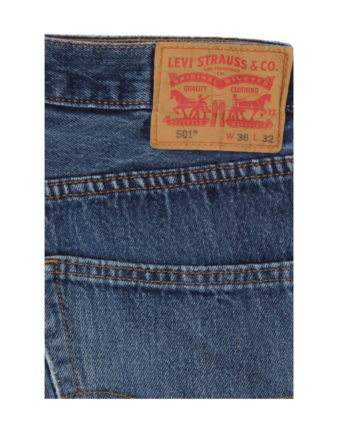Levi's Mens 501 Straight Jeans W36 L32 Blue