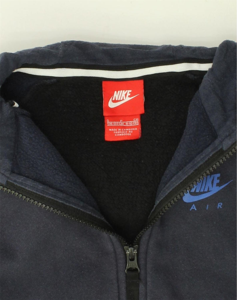 NIKE Boys Zip Hoodie Sweater 8-9 Years Small  Black Cotton | Vintage Nike | Thrift | Second-Hand Nike | Used Clothing | Messina Hembry 