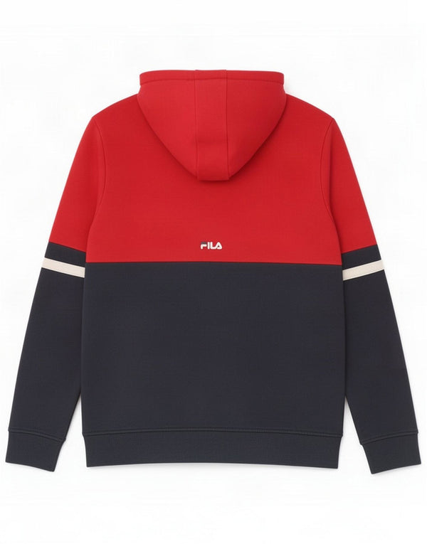 Fila Boys Graphic Hoodie Jumper 13-14 Years Red Colourblock