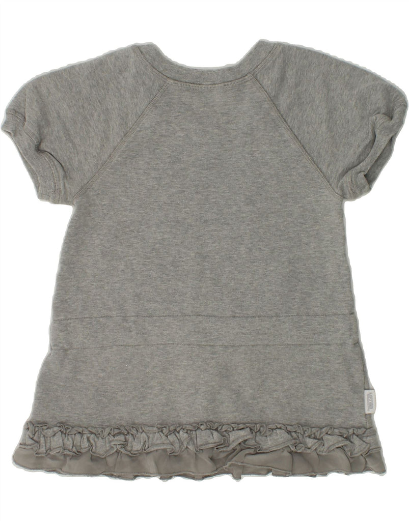 MOSCHINO Baby Girls Jumper Dress 18-24 Months Grey Cotton | Vintage Moschino | Thrift | Second-Hand Moschino | Used Clothing | Messina Hembry 