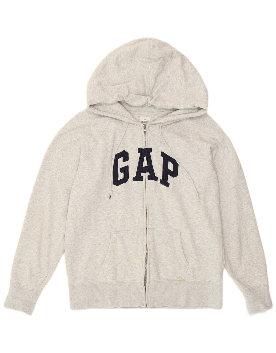 Gap Womens Graphic Zip Hoodie Sweater Large Grey Cotton